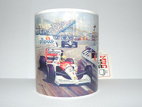 Mugtime (TM) – Tribute to Ayrton Senna, Triple World Champion der Formel 1 – Tasse aus Keramik, 330 ml von Mugtime