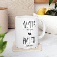 Mamita Und Papito Becher, Mama Papa Becher Set, Mamita, Papito, Neue Neuer Neues Baby Geschenk von MugtopiaDelights