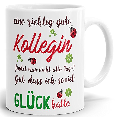 Mugvilla Tasse mit Spruch eine richtig Gute Kollegin. Hochglänzender Kaffeebecher ab 1 Stck./Mug/Cup Qualität Made in Germany von Mugvilla