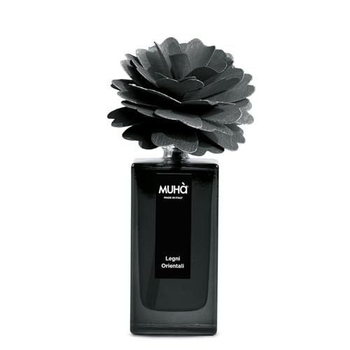 MUHA' Peony Diffuser 50 ml Schwarz Orientalische Hölzer von Muhà