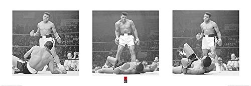 Muhammad Ali Liston Triptych Kunstdrucke, Papier, Mehrfarbig, 33 x 95 cm von MUHAMMAD ALI