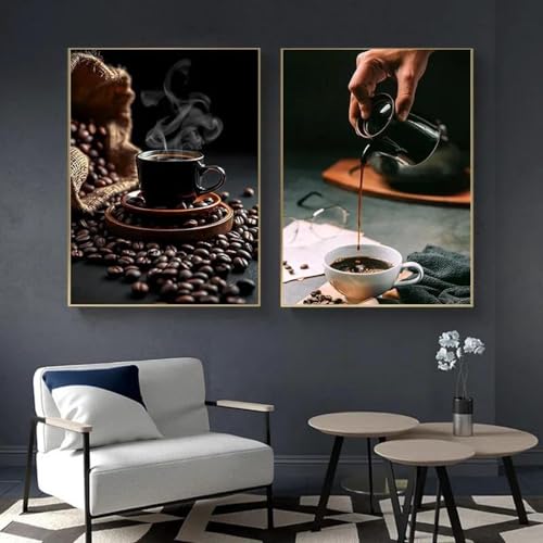 2 Americano Latte Cappuccino Espresso Enthusiasten Poster Kaffeebohnen Druck Wand Kunst Bilder Leinwand Malerei Zimmer Home Decor 30x40cmx2 ohne Rahmen 2 Americano Latte Cappuccino Espresso Enthusiasten Poster Kaffeebohnen Druck Wand Kunst Bilder Leinwand Malerei Zimmer Home Decor 30x40cmx2 ohne Rahmen von Muholin