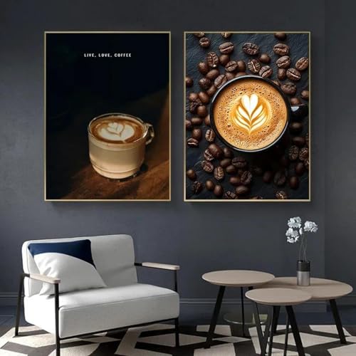2 Americano Latte Cappuccino Espresso Enthusiasten Poster Kaffeebohnen Druck Wand Kunst Bilder Leinwand Malerei Zimmer Home Decor 50x70cmx2 ohne Rahmen 2 Americano Latte Cappuccino Espresso Enthusiasten Poster Kaffeebohnen Druck Wand Kunst Bilder Leinwand Malerei Zimmer Home Decor 50x70cmx2 ohne Rahmen von Muholin