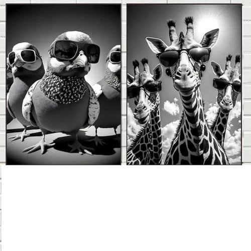 2 Giraffe Panda Affe Gläser Wand Kunst Poster Druck Leinwand Malerei Bild Wohnzimmer Schlafzimmer Büro Hause Dekoration 21x30cmx2 ohne Rahmen 2 Giraffe Panda Affe Gläser Wand Kunst Poster Druck Leinwand Malerei Bild Wohnzimmer Schlafzimmer Büro Hause Dekoration 21x30cmx2 ohne Rahmen von Muholin