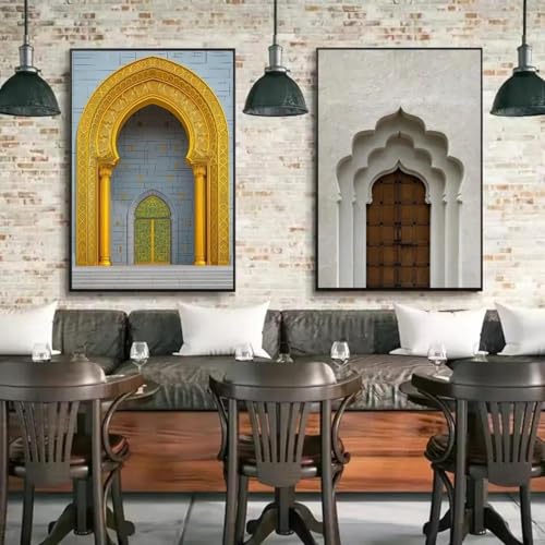2 Home Wohnzimmer Schlafzimmer Bar Ästhetische Dekoration Marokko Tür Arabisch Poster Kunst Leinwand Wand 21x30cmx2 ohne Rahmen 2 Home Wohnzimmer Schlafzimmer Bar Ästhetische Dekoration Marokko Tür Arabisch Poster Kunst Leinwand Wand 21x30cmx2 ohne Rahmen von Muholin