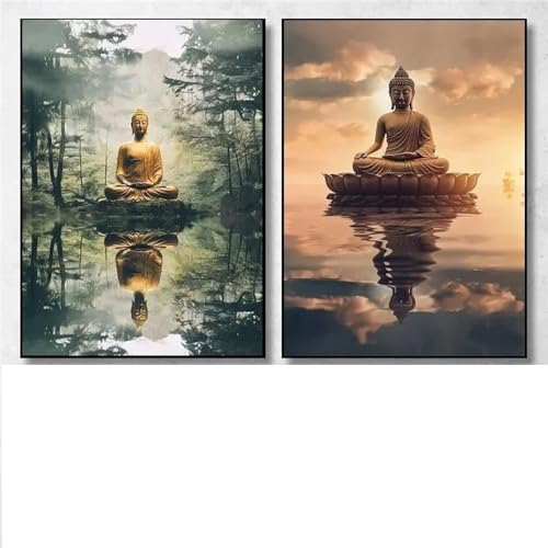 2 Vintage Abstrakte Natur Buddha Wald See Landschaft Wand Kunst Poster Drucken Bild Wohnzimmer Wohnkultur Leinwand Malerei 40x60cmx2 ohne Rahmen 2 Vintage Abstrakte Natur Buddha Wald See Landschaft Wand Kunst Poster Drucken Bild Wohnzimmer Wohnkultur Leinwand Malerei 40x60cmx2 ohne Rahmen von Muholin