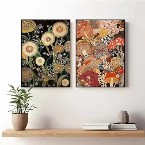 2 abstrakte botanische Muster Löwenzahn Pilz Kaktus Blume inspiriert Poster Leinwand Malerei Wand Kunst Bild Home Interior Decor 30x40cmx2 ohne Rahmen 2 abstrakte botanische Muster Löwenzahn Pilz Kaktus Blume inspiriert Poster Leinwand Malerei Wand Kunst Bild Home Interior Decor 30x40cmx2 ohne Rahmen von Muholin