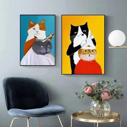 2 minimalistische Kunst Cartoon Tier Friseur Wand Leinwand Malerei Poster Katze Hund Pet Shop Wohnzimmer Dekor Home Decor Kunst 21x30cmx2 ohne Rahmen 2 minimalistische Kunst Cartoon Tier Friseur Wand Leinwand Malerei Poster Katze Hund Pet Shop Wohnzimmer Dekor Home Decor Kunst 21x30cmx2 ohne Rahmen von Muholin