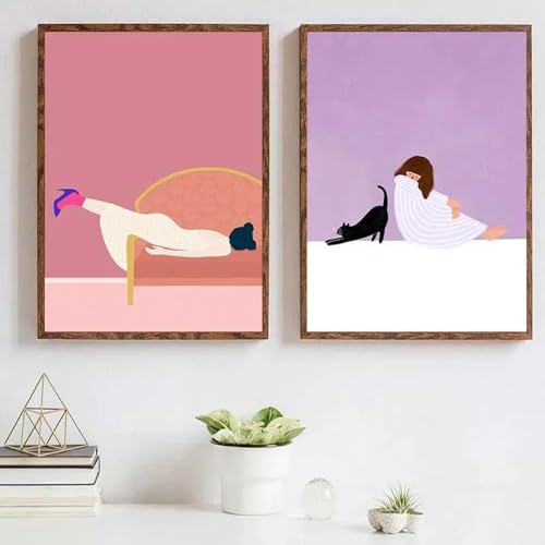 2 nordische minimalistische Landschaft Wandkunst abstrakte tropische Dschungel Mädchen Poster Leinwand Malerei Bild für Wohnzimmer Dekor Poster 30x40cmx2 ohne Rahmen 2 nordische minimalistische Landschaft Wandkunst abstrakte tropische Dschungel Mädchen Poster Leinwand Malerei Bild für Wohnzimmer Dekor Poster 30x40cmx2 ohne Rahmen von Muholin