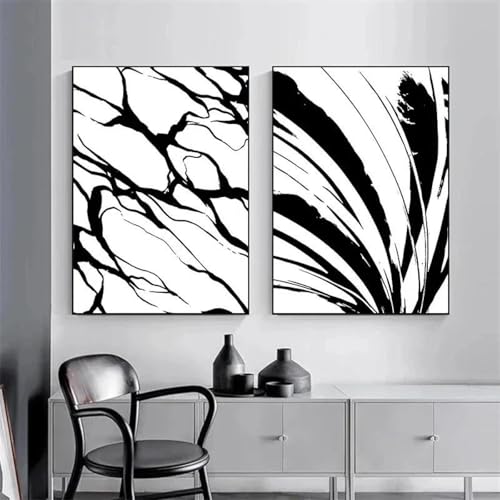 2 schwarz weiß abstrakte minimalistische geometrische Kunst Poster und Drucke Wand für Wohnzimmer Home Decor Bild Leinwand Druck 40x60cmx2 ohne Rahmen 2 schwarz weiß abstrakte minimalistische geometrische Kunst Poster und Drucke Wand für Wohnzimmer Home Decor Bild Leinwand Druck 40x60cmx2 ohne Rahmen von Muholin