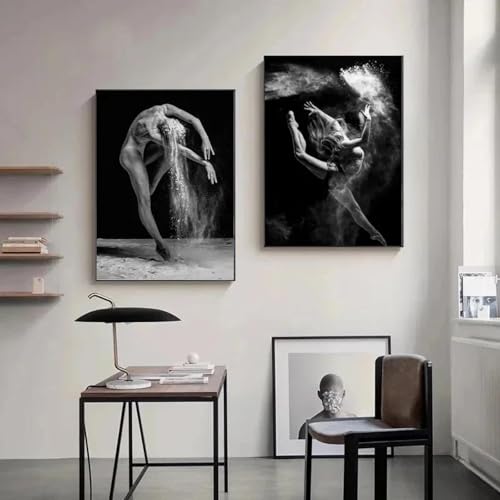 Muholin 2 Ballerina Pose Print Poster Wandkunst Bild Schwarz-Weiß Balletttänzerin Leinwand Malerei Tanzzimmer Wohnkultur 30x40cmx2 ohne Rahmen Muholin 2 Ballerina Pose Print Poster Wandkunst Bild Schwarz-Weiß Balletttänzerin Leinwand Malerei Tanzzimmer Wohnkultur 30x40cmx2 ohne Rahmen von Muholin