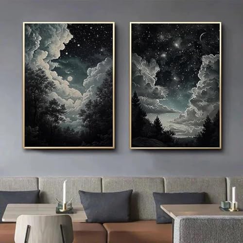 Muholin 2 Fantasy Kunstwerk Zimmer Dekor Celestial Night Court Sternenhimmel Druckbares Poster Nacht Mond Stern Wandkunst Poster 30x40cmx2 ohne Rahmen Muholin 2 Fantasy Kunstwerk Zimmer Dekor Celestial Night Court Sternenhimmel Druckbares Poster Nacht Mond Stern Wandkunst Poster 30x40cmx2 ohne Rahmen von Muholin