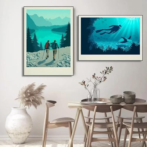 Muholin 2 Kunstbilder Home für Wohnzimmer Wanddekoration Malerei Rock Skiing Paragliding Serie Aktivität Poster Druck Leinwand 21x30cmx2 ohne Rahmen Muholin 2 Kunstbilder Home für Wohnzimmer Wanddekoration Malerei Rock Skiing Paragliding Serie Aktivität Poster Druck Leinwand 21x30cmx2 ohne Rahmen von Muholin