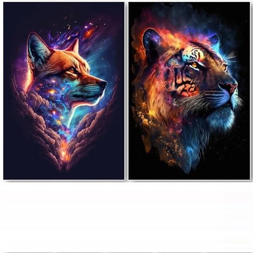 Muholin 2 Leinwandmalerei Raum Galaxie Eule Tiere Löwe und Tiger Abstrakte Wandkunst Poster und Drucke Bilder Zimmer Wohnkultur 30x40cmx2 ohne Rahmen Muholin 2 Leinwandmalerei Raum Galaxie Eule Tiere Löwe und Tiger Abstrakte Wandkunst Poster und Drucke Bilder Zimmer Wohnkultur 30x40cmx2 ohne Rahmen von Muholin