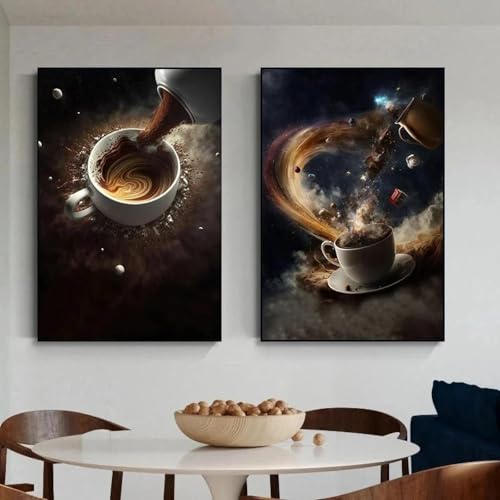 Muholin 2 Space Fantasy Kaffeetasse Galaxy Illustration Wandkunst Poster Druck Bild für Home Cafe Shop Küche Dekor Leinwand Malerei 30x40cmx2 ohne Rahmen Muholin 2 Space Fantasy Kaffeetasse Galaxy Illustration Wandkunst Poster Druck Bild für Home Cafe Shop Küche Dekor Leinwand Malerei 30x40cmx2 ohne Rahmen von Muholin