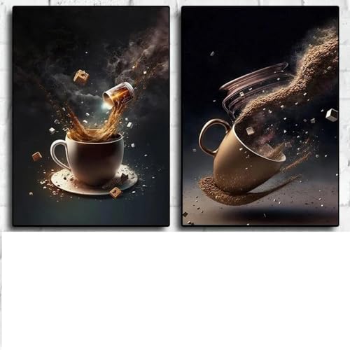 Muholin 2 Space Fantasy Kaffeetasse Galaxy Illustration Wandkunst Poster Druck Bild für Home Cafe Shop Küche Dekor Leinwand Malerei 50x70cmx2 ohne Rahmen Muholin 2 Space Fantasy Kaffeetasse Galaxy Illustration Wandkunst Poster Druck Bild für Home Cafe Shop Küche Dekor Leinwand Malerei 50x70cmx2 ohne Rahmen von Muholin