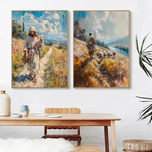 Muholin 2 abstrakte christliche Jesus-Porträt und Lamm-Bibel-Wandkunst-Poster und Drucke Bild für Wohnzimmer-Wohnkultur-Leinwanddruck 21x30cmx2 ohne Rahmen Muholin 2 abstrakte christliche Jesus-Porträt und Lamm-Bibel-Wandkunst-Poster und Drucke Bild für Wohnzimmer-Wohnkultur-Leinwanddruck 21x30cmx2 ohne Rahmen von Muholin