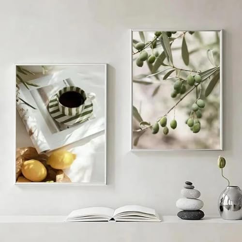 Muholin 2 nordische Wandkunst Wohnzimmer Dekor Zitrone Poster Drucke Leinwand Malerei Sonnenschein Olivenbaum Zweige Blätter Architektur Kaffee 60x80cmx2 ohne Rahmen Muholin 2 nordische Wandkunst Wohnzimmer Dekor Zitrone Poster Drucke Leinwand Malerei Sonnenschein Olivenbaum Zweige Blätter Architektur Kaffee 60x80cmx2 ohne Rahmen von Muholin
