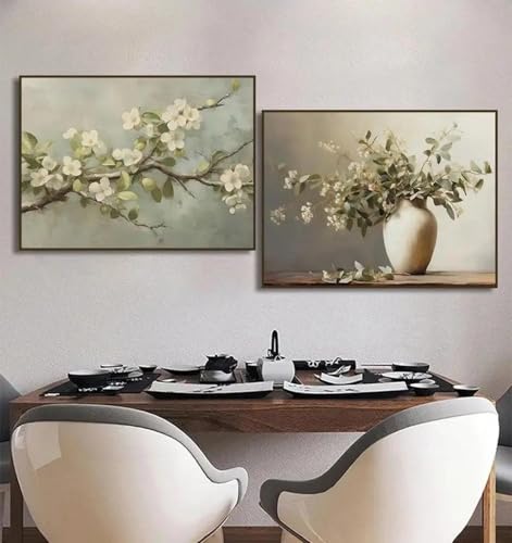 Muholin Frühlingsblumen Stillleben Wandkunst Poster Französisches Landhaus Kunstdruck Galerie Neutrale Bilder Schlafzimmer Wohnkultur Leinwandgemälde 21x30cmx2 ohne Rahmen Muholin Frühlingsblumen Stillleben Wandkunst Poster Französisches Landhaus Kunstdruck Galerie Neutrale Bilder Schlafzimmer Wohnkultur Leinwandgemälde 21x30cmx2 ohne Rahmen von Muholin