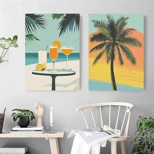 Muholin Sommer Strand Urlaub Home Decor Haus Poster Palme Hängematte Sonnenuntergang Limonade Leinwand Malerei Wand Bild Poster 21x30cmx2 ohne Rahmen Muholin Sommer Strand Urlaub Home Decor Haus Poster Palme Hängematte Sonnenuntergang Limonade Leinwand Malerei Wand Bild Poster 21x30cmx2 ohne Rahmen von Muholin