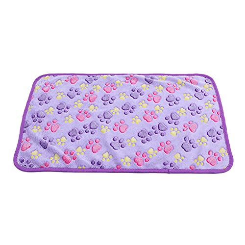 Hundedecke Kuscheldecke,104x76 Flanell Haustierdecke, Hundedecke Weiche Fleecedecke Waschbare, Druckdecke Super Weiche Decke Haustierdecke für Haustier Hunde Katzen Welpen Weiche Warme Matte (Lila) von Muium(TM)