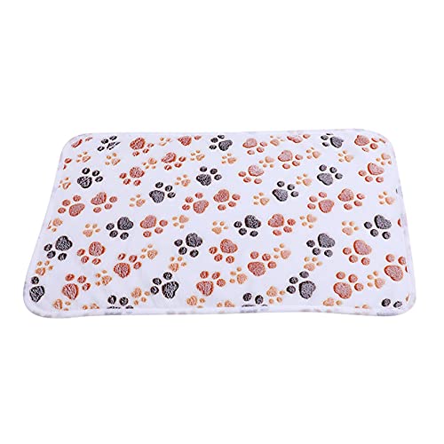 Hundedecke Kuscheldecke,Liegedecke für Hunde,Flanell Haustierdecke, Katzendecke mit Pfoten,Hundedecke Weiche Fleecedecke Waschbare Haustierdecke für Haustier Hunde Katzen Welpen (76x52 cm, Beige) von Muium(TM)