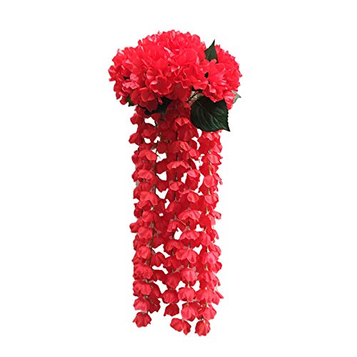Muium(TM) 1 Stück Kunstblumen Plastikblumen Hängende Plastikpflanzen Lilie Pflanzen Künstlich Seide Blume Hängepflanze Frühling für Topf Balkon Garten Draußen Wand Dekoration Gefälschte Blume von Muium(TM)