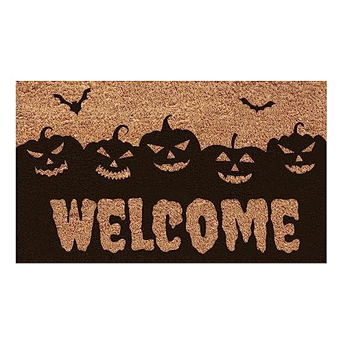 Muium(TM) Halloween Fußmatte 60x40 cm,Kürbis Geist Fußmatten Waschbar Fußabtreter Pflegeleichte Fussmatte Schmutzfänger rutschfest optimale Eingangstürmatte für die Haustür (WD-H, One Size) von Muium(TM)