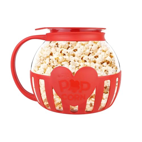 Popcorn Maker, Mikrowellen Popcorn Maker,Borosilikatglas Popcorn Mikrowelle, Spülmaschinenfest, für Versammlungen, Partys, Picknicks, Rot Popcorn Maker, Mikrowellen Popcorn Maker,Borosilikatglas Popcorn Mikrowelle, Spülmaschinenfest, für Versammlungen, Partys, Picknicks, Rot von Mujiluxe