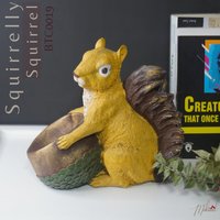 Eichhörnchen-Eichhörnchen | 9, 0 Zoll, Dekorativer Korb, Lebendes Geschenk, Tierstatue, Figurenskulptur, Kunst Mukemel Designs - Btc0019 von Mukemel