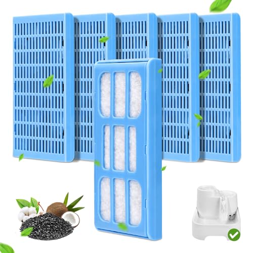 Katzenbrunnen Filter, 6 Stück Ersatzfilter für 2L Haustier Wasser-Brunnen, Aktivkohlefilter für Haustierbrunnen Automatischen Wasserspender, Trinkbrunnen Dreifachwirkender Filter für Hund/Katze Katzenbrunnen Filter, 6 Stück Ersatzfilter für 2L Haustier Wasser-Brunnen, Aktivkohlefilter für Haustierbrunnen Automatischen Wasserspender, Trinkbrunnen Dreifachwirkender Filter für Hund/Katze von Mukkela