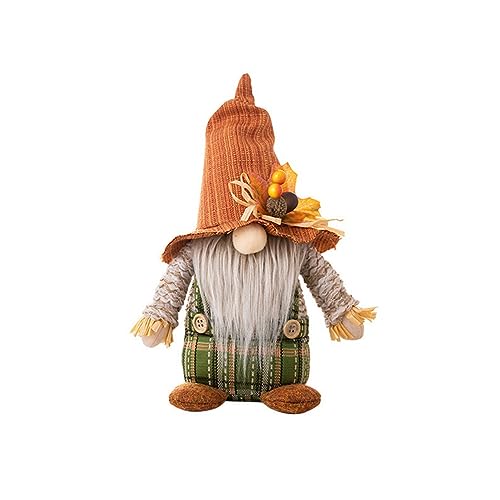 Mukudlt 1 Stück Thanksgiving Day Harvest Festival Fisherman's Hat Rudolph Doll PP Baumwolle + Stoff Rudolph Doll Male von Mukudlt