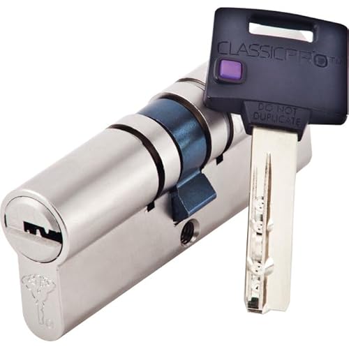 CLASSIC PRO Mul-T-Lock 2-fach Zylinder - Messing vernickelt - Hochsicher - Länge 40x40 von Mul-T-Lock