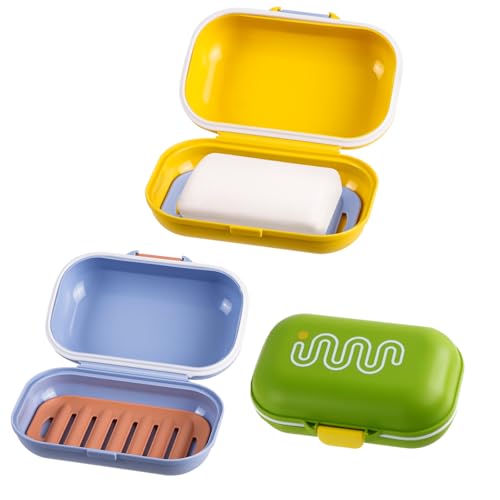 Mulaibdin 3 STK Seifendose Reise, Seifenschale mit Ablauf, Seifenbox Wasserdicht mit Deckel, Seifenbehälter für Feste Seife, Seifenablage Dusche für Unterwegs,Badezimmer,Küche,Camping(Blau/Grün/Gelb) Mulaibdin 3 STK Seifendose Reise, Seifenschale mit Ablauf, Seifenbox Wasserdicht mit Deckel, Seifenbehälter für Feste Seife, Seifenablage Dusche für Unterwegs,Badezimmer,Küche,Camping(Blau/Grün/Gelb) von Mulaibdin