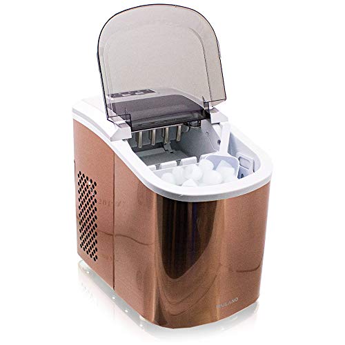 Eiswürfelmaschine Edelstahl Eiswürfelbereiter Eiswürfel Ice Maker Eis Maschine Icemaker (Kupfer) von Mulano