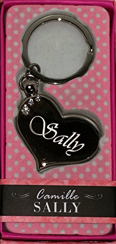 Sally benannt Herzform Silber Metall Key Ring mit Swarovski-Kristallen Gravur und in Geschenkkarton "Sally" von Sterling effectz Sally benannt Herzform Silber Metall Key Ring mit Swarovski-Kristallen Gravur und in Geschenkkarton "Sally" von Sterling effectz von Mulberry