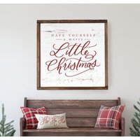 Haben Sie Sich Ein Fröhliches Kleines Schild, Weihnachtsschild, Weihnachtswandkunst, Bauernhaus Weihnachtsdekor, Rustikales Weihnachtsschild von MulberryMarketDesign