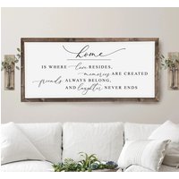 Home Is Where Love Liegt Zeichen, Bauernhaus Haus Dekor Familienzimmer Wand von MulberryMarketDesign