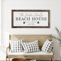 Personalisierte Strandhaus Zeichen, Dekor, Strand Schild Für Strandhaus, Strandliebhaber, Bauernhaus von MulberryMarketDesign
