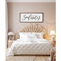 Soulmates Zeichen | Schlafzimmer Schild Dekor Wanddekor Wandkunst Holzgerahmte Schilder von MulberryMarketDesign