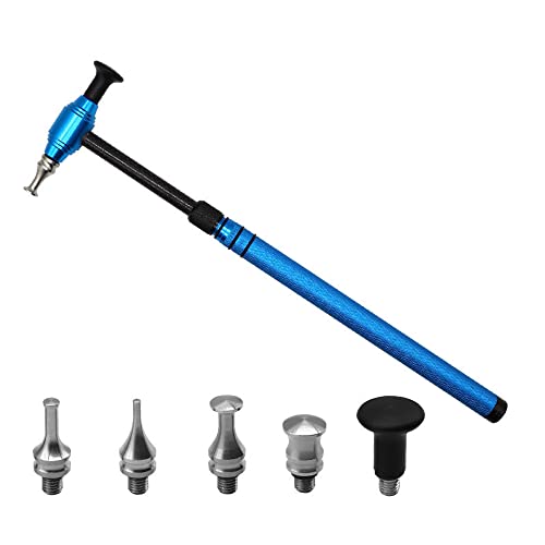 Mulcort Auto-Dellen-Reparaturwerkzeug Teleskop-Aluminiumlegierungshammer mit 5 Knock-Down-Köpfen Paintless Dent Removal Tool Set von Mulcort