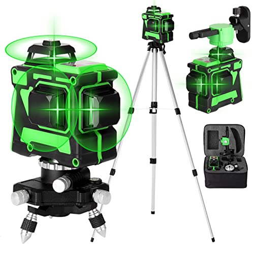 Kreuzlinienlaser，Mulcort Multifunktionales 3D 12-Linien-Laser-Nivellierwerkzeug Vertikale horizontale Linien mit Selbstnivellierungsfunktion von Mulcort