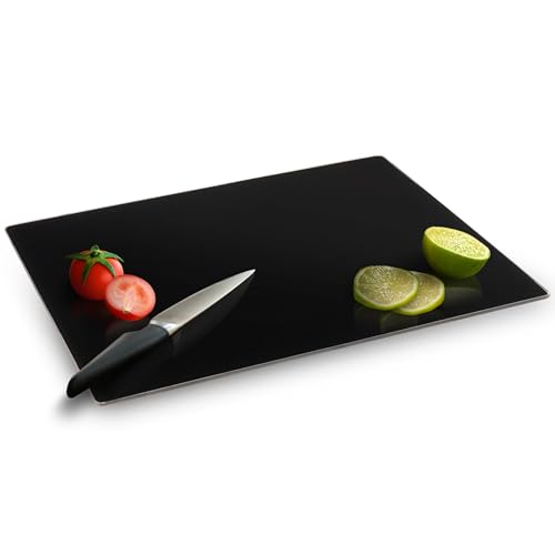 Muldale Schneidebrett aus schwarzem Glas – gehärteter rutschfester Arbeitsplattenschutz für die Küche – ideal zum Schutz von Oberflächen und Tischplatten – 40 cm x 30 cm Muldale Schneidebrett aus schwarzem Glas – gehärteter rutschfester Arbeitsplattenschutz für die Küche – ideal zum Schutz von Oberflächen und Tischplatten – 40 cm x 30 cm von Muldale