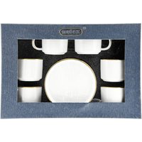 12 Teilger Mokkatassen-Set mit Untertasse aus Porzellan Mokkaservice 100 ml von Mulex