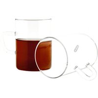 6 Teiliger Glas-Set mit Henkel für Tee, Kaffee, Säfte oder Wasser Allzweckgläser 260 ml von Mulex