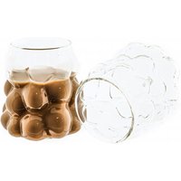 Gläser Set Cappuccino Gläser Trinkgläser 350 ml Hitzebeständig Bubble von Mulex