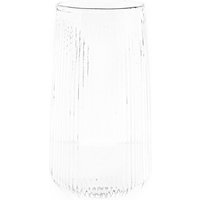 Glas Set Stripe Riffel Longdrink-Glas, Glas, Hitzebeständig 500ml von Mulex