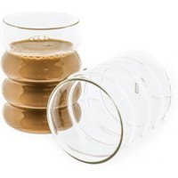Glas Wave Getränkebecher Cocktail Kaffeegläser - 300 ml von Mulex