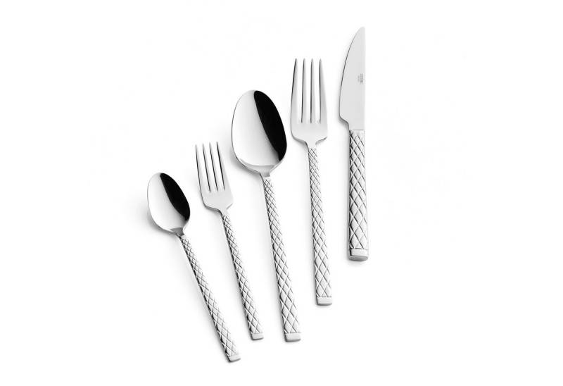 Mulex Besteck-Set Modena 18.0 poliert (60-tlg), 12 Personen, Chrom-Edelstahl-Legierung 18/0 von Mulex