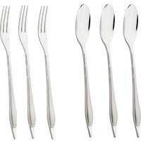 Mulex Besteck-Set "Mini Besteck bestehend aus 3x Löffeln und 3x Gabeln, satiniert", (Set, 6 tlg.), praktisch für Camping, Picknick, Wandern - oder einfach für den Salat von Mulex